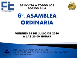 SEXTA ASAMBLEA ORDINARIA CICCCH